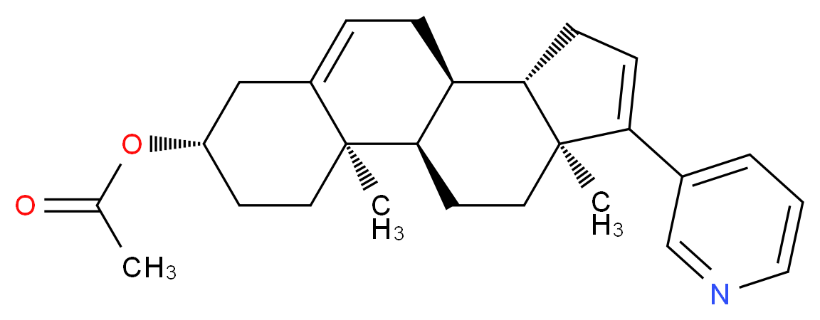 (1R,2R,5S,10R,11S,15S)-2,15-dimethyl-14-(pyridin-3-yl)tetracyclo[8.7.0.0^{2,7}.0^{11,15}]heptadeca-7,13-dien-5-yl acetate_分子结构_CAS_154229-18-2