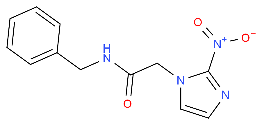 N-benzyl-2-(2-nitro-1H-imidazol-1-yl)acetamide_分子结构_CAS_22994-85-0