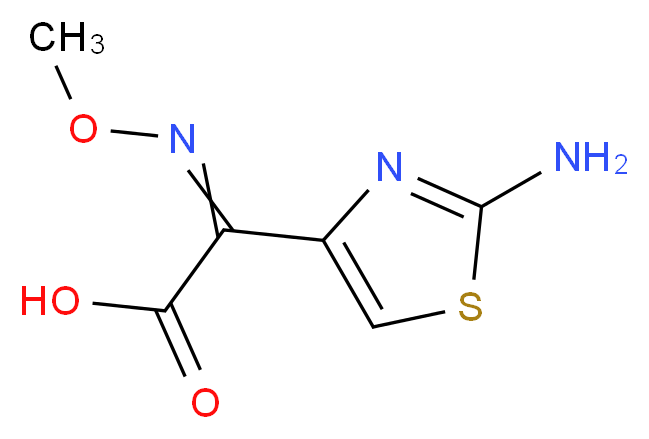 2-(2-amino-1,3-thiazol-4-yl)-2-(methoxyimino)acetic acid_分子结构_CAS_65872-41-5