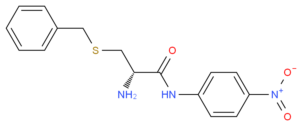 (2S)-2-amino-3-(benzylsulfanyl)-N-(4-nitrophenyl)propanamide_分子结构_CAS_52207-07-5
