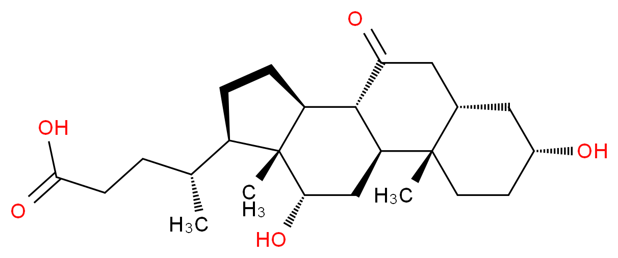  7-Keto-3alpha,12alpha-dihydroxycholanic acid _分子结构_CAS_911-40-0)