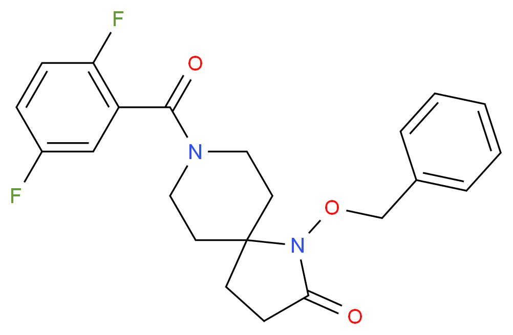 1-(benzyloxy)-8-(2,5-difluorobenzoyl)-1,8-diazaspiro[4.5]decan-2-one_分子结构_CAS_)