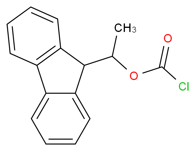 1-(9H-fluoren-9-yl)ethyl chloroformate_分子结构_CAS_107474-79-3