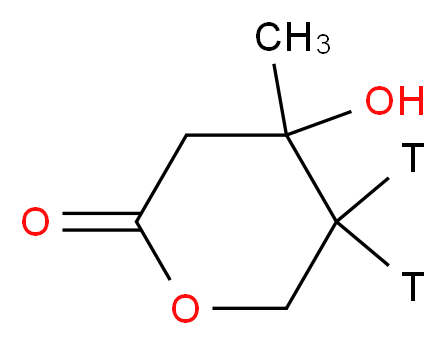 (±)-Mevalonolactone-5-3H_分子结构_CAS_125441-02-3)