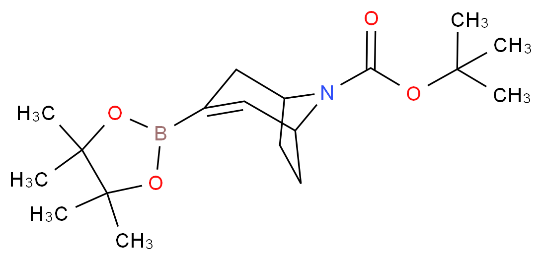 tert-butyl 3-(tetramethyl-1,3,2-dioxaborolan-2-yl)-8-azabicyclo[3.2.1]oct-2-ene-8-carboxylate_分子结构_CAS_900503-08-4