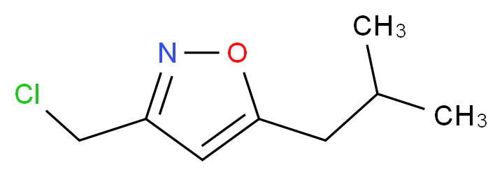 3-(chloromethyl)-5-(2-methylpropyl)-1,2-oxazole_分子结构_CAS_1142210-99-8