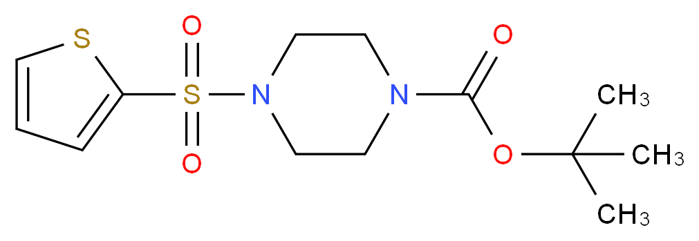 tert-butyl 4-(thiophene-2-sulfonyl)piperazine-1-carboxylate_分子结构_CAS_774575-85-8