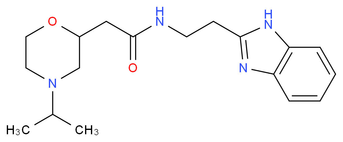 N-[2-(1H-benzimidazol-2-yl)ethyl]-2-(4-isopropylmorpholin-2-yl)acetamide_分子结构_CAS_)