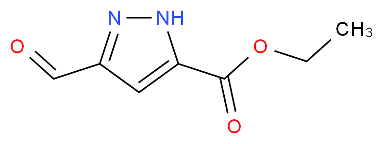ETHYL 3-FORMYL-1H-PYRAZOLE-5-CARBOXYLATE_分子结构_CAS_93290-12-1)