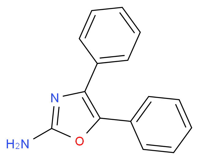 diphenyl-1,3-oxazol-2-amine_分子结构_CAS_33119-63-0