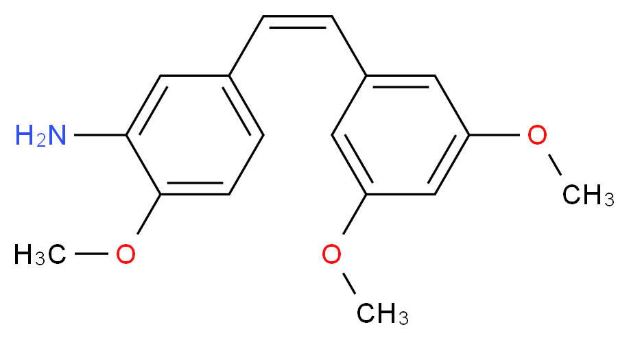 cis-3,4',5-Trimethoxy-3'-aminostilbene_分子结构_CAS_586410-12-0)