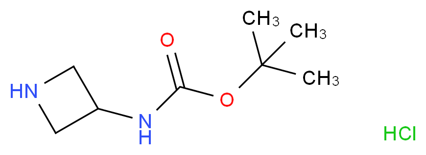 tert-butyl N-(azetidin-3-yl)carbamate hydrochloride_分子结构_CAS_)