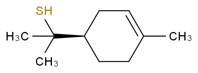 2-[(1R)-4-methylcyclohex-3-en-1-yl]propane-2-thiol_分子结构_CAS_71159-90-5