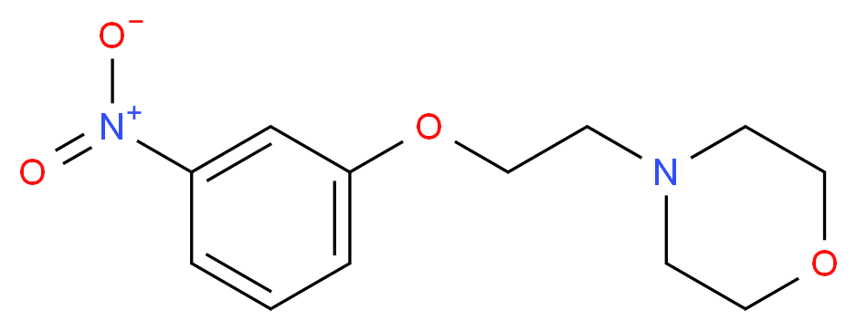 4-[2-(3-nitrophenoxy)ethyl]morpholine_分子结构_CAS_182618-90-2