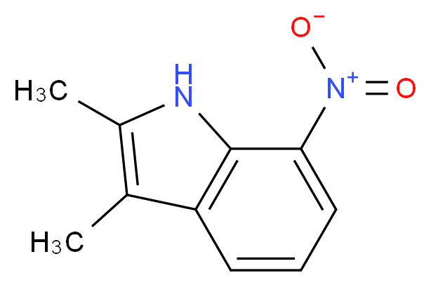 2,3-dimethyl-7-nitro-1H-indole_分子结构_CAS_41018-86-4