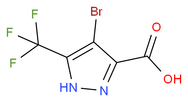 4-Bromo-5-(trifluoromethyl)-1H-pyrazole-3-carboxylic acid_分子结构_CAS_)