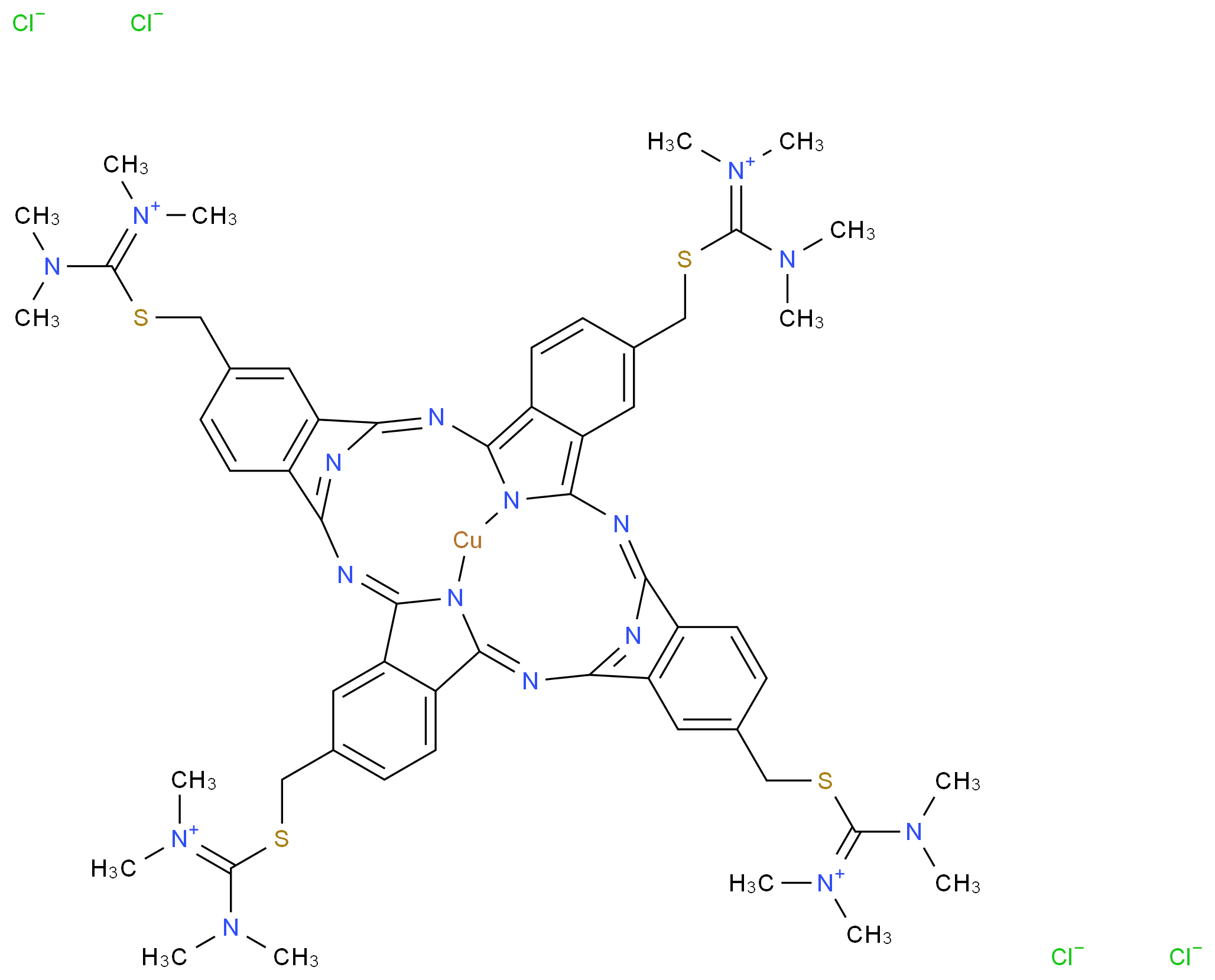 Alcian Blue 8GX_分子结构_CAS_75881-23-1)