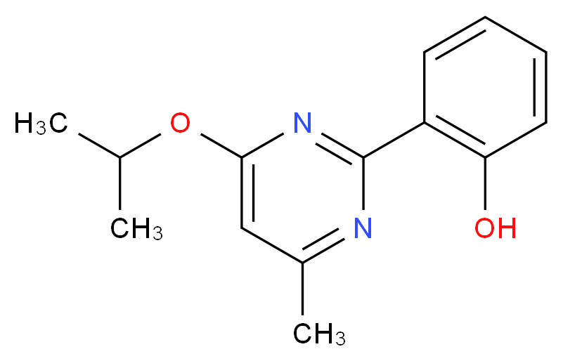 2-[4-methyl-6-(propan-2-yloxy)pyrimidin-2-yl]phenol_分子结构_CAS_300839-40-1