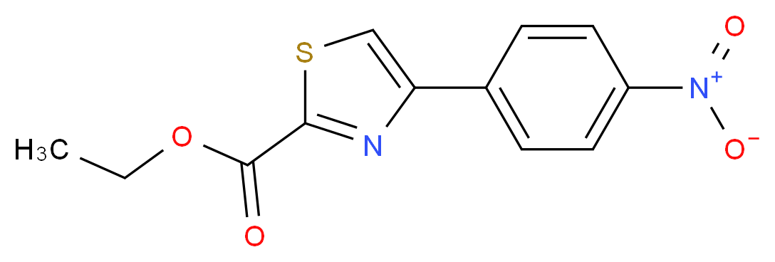 Ethyl 4-(4-nitrophenyl)-1,3-thiazole-2-carboxylate_分子结构_CAS_53101-04-5)