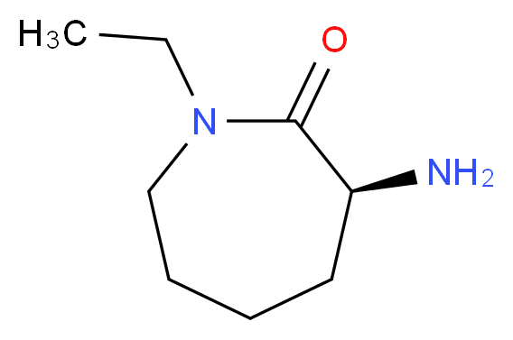 (3S)-3-amino-1-ethylazepan-2-one_分子结构_CAS_206434-45-9