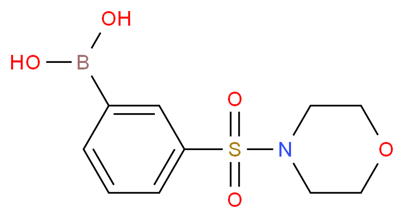 3-(4-吗啉基磺酰基)苯硼酸_分子结构_CAS_871329-60-1)