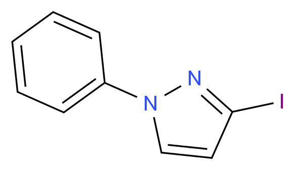 3-iodo-1-phenyl-1H-pyrazole_分子结构_CAS_)