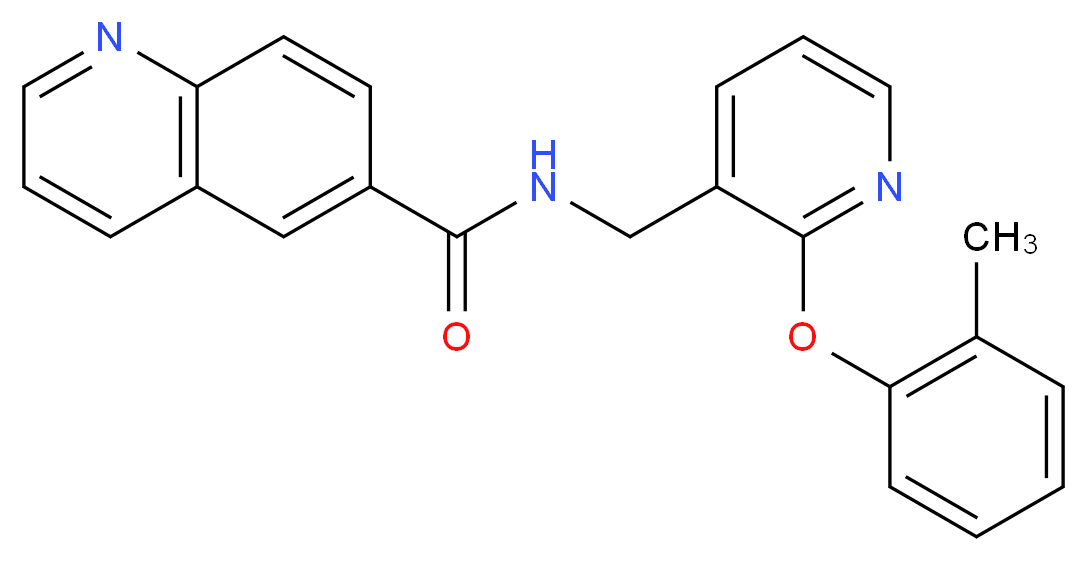 N-{[2-(2-methylphenoxy)pyridin-3-yl]methyl}quinoline-6-carboxamide_分子结构_CAS_)