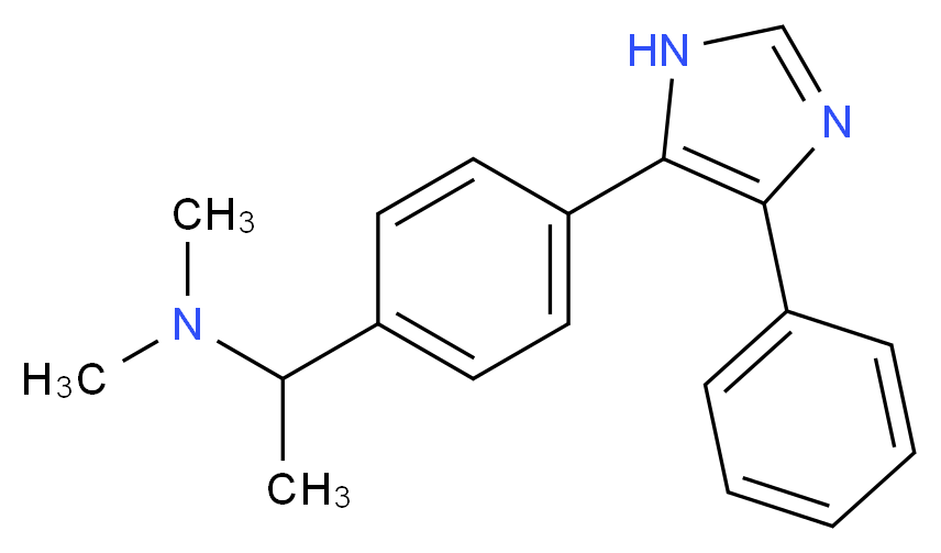 N,N-dimethyl-1-[4-(4-phenyl-1H-imidazol-5-yl)phenyl]ethanamine_分子结构_CAS_)