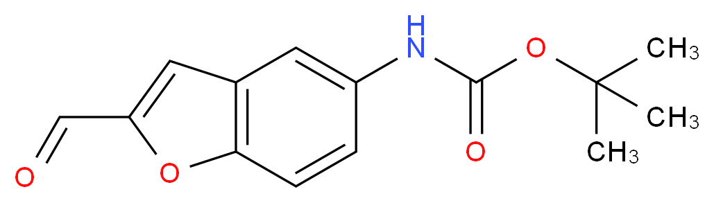 tert-Butyl N-(2-formyl-1-benzofuran-5-yl)carbamate_分子结构_CAS_)