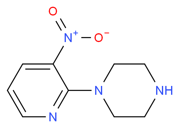 1-(3-硝基-2-吡啶基)哌嗪_分子结构_CAS_87394-48-7)