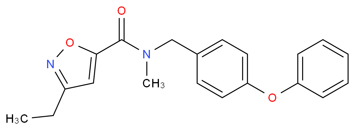 3-ethyl-N-methyl-N-(4-phenoxybenzyl)-5-isoxazolecarboxamide_分子结构_CAS_)