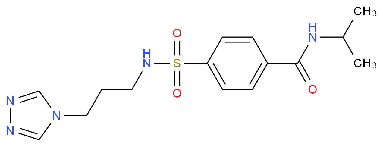 N-isopropyl-4-({[3-(4H-1,2,4-triazol-4-yl)propyl]amino}sulfonyl)benzamide_分子结构_CAS_)