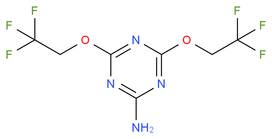 4,6-bis(2,2,2-trifluoroethoxy)-1,3,5-triazin-2-amine_分子结构_CAS_301211-00-7)