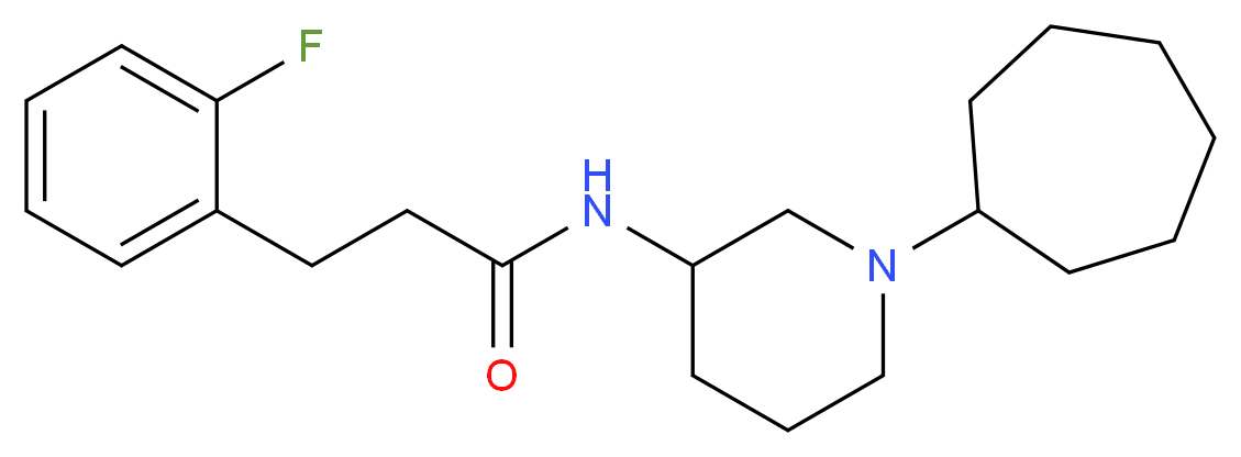 N-(1-cycloheptyl-3-piperidinyl)-3-(2-fluorophenyl)propanamide_分子结构_CAS_)