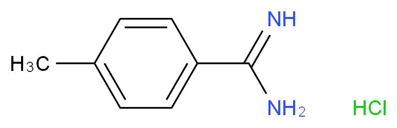 4-methylbenzene-1-carboximidamide hydrochloride_分子结构_CAS_6326-27-8