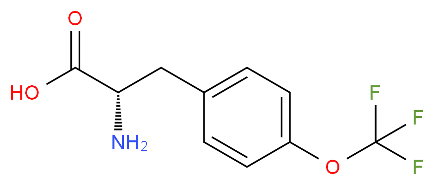 (2S)-2-AMINO-3-[4-(TRIFLUOROMETHOXY)PHENYL]PROPANOIC ACID_分子结构_CAS_131123-44-9)