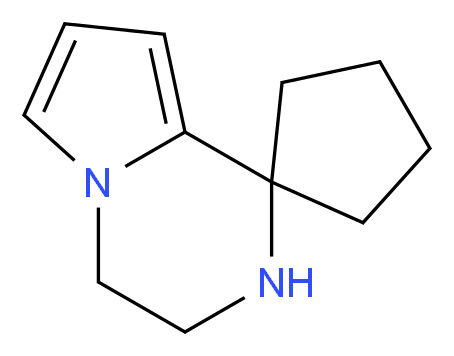 3',4'-dihydro-2'H-spiro[cyclopentane-1,1'-pyrrolo[1,2-a]pyrazine]_分子结构_CAS_1210719-18-8