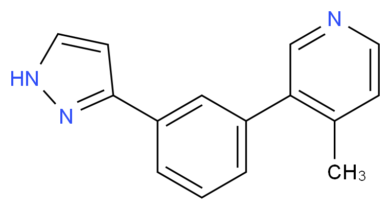 4-methyl-3-[3-(1H-pyrazol-3-yl)phenyl]pyridine_分子结构_CAS_)