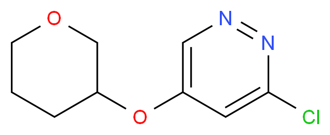 3-Chloro-5-((tetrahydro-2H-pyran-3-yl)oxy)pyridazine_分子结构_CAS_1346691-42-6)