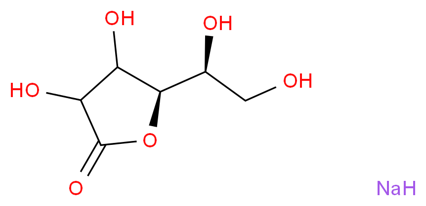 (5R)-5-[(1S)-1,2-dihydroxyethyl]-3,4-dihydroxyoxolan-2-one sodium hydride_分子结构_CAS_134-03-2