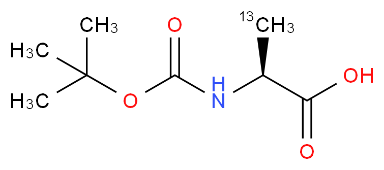 Boc-Ala-OH-3-13C_分子结构_CAS_201740-79-6)