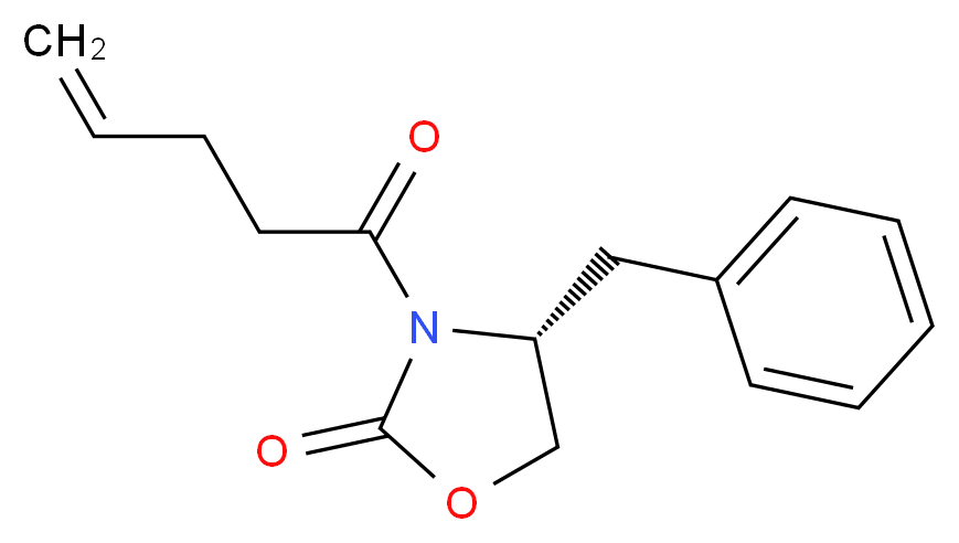 (4R)-4-benzyl-3-(pent-4-enoyl)-1,3-oxazolidin-2-one_分子结构_CAS_155399-10-3