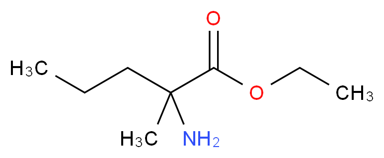 ETHYL 2-AMINO-2-METHYLPENTANOATE_分子结构_CAS_13893-47-5)