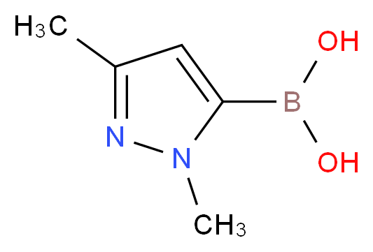 1,3-DIMETHYLPYRAZOLE-5-BORONIC ACID_分子结构_CAS_847818-68-2)
