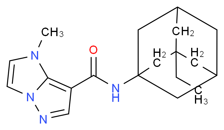 N-(3-ethyl-1-adamantyl)-1-methyl-1H-imidazo[1,2-b]pyrazole-7-carboxamide_分子结构_CAS_)