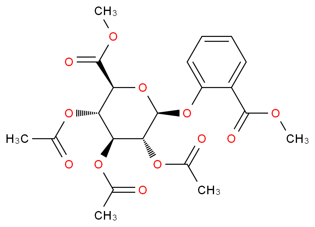 Methyl Salicylate β-D-O-Glucuronide Triacetate Methyl Ester_分子结构_CAS_101231-54-3)