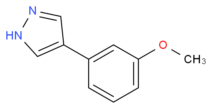 4-(3-methoxyphenyl)-1H-pyrazole_分子结构_CAS_1196152-70-1