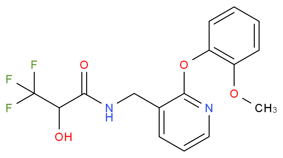 3,3,3-trifluoro-2-hydroxy-N-{[2-(2-methoxyphenoxy)pyridin-3-yl]methyl}propanamide_分子结构_CAS_)