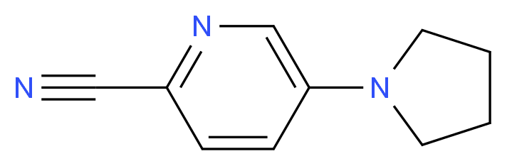 5-(pyrrolidin-1-yl)pyridine-2-carbonitrile_分子结构_CAS_160017-09-4